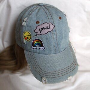 Forever 21 | Jean Baseball Cap with Patches